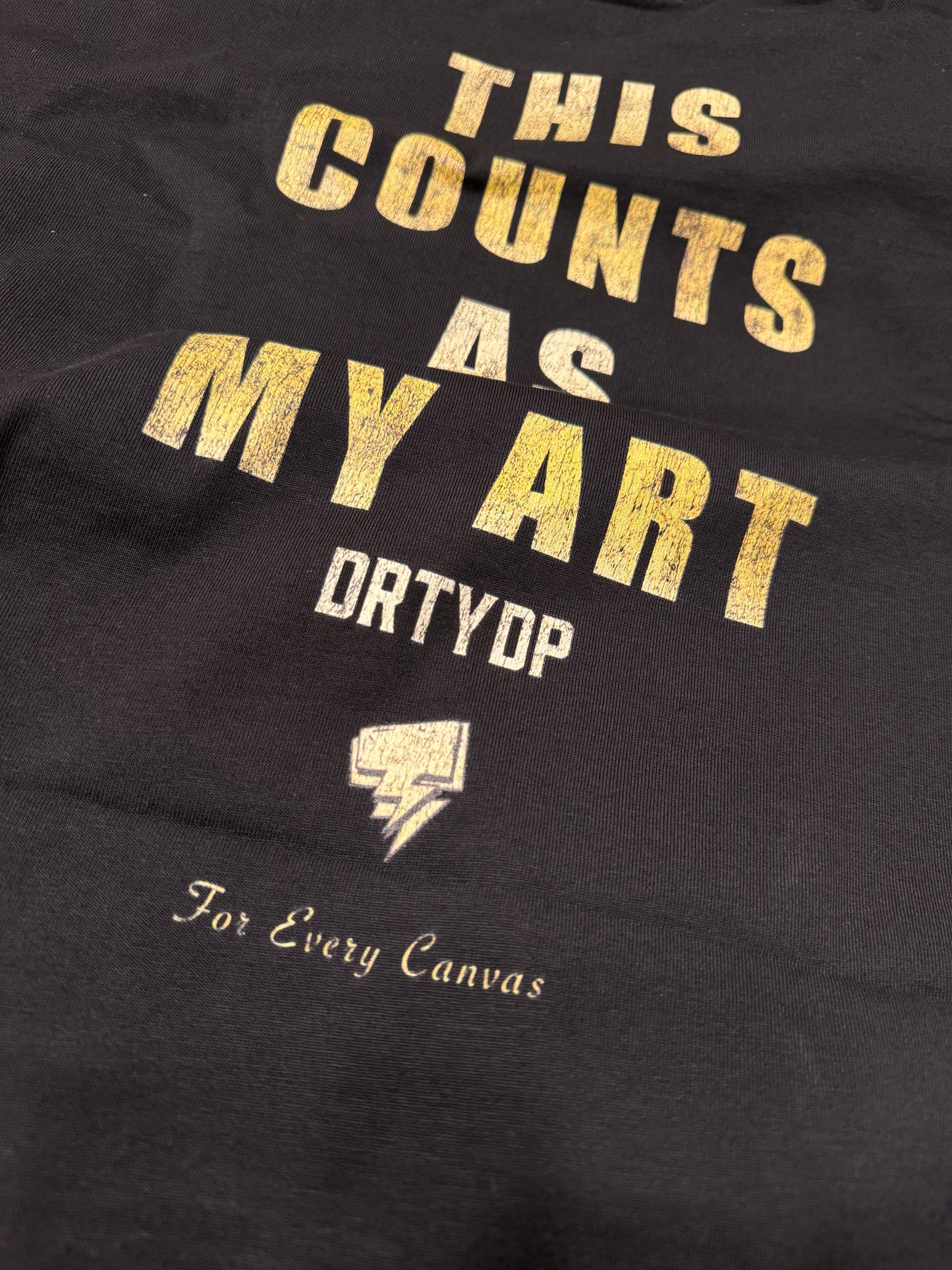 This Counts As My Art, BLK Colorway - Unisex Heavyweight Oversized T-shirt