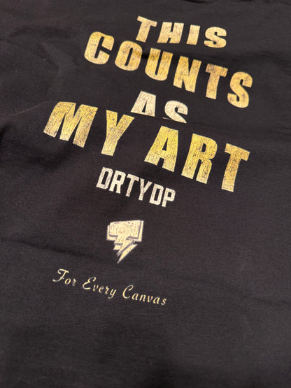 This Counts As My Art, BLK Colorway - Unisex Heavyweight Oversized T-shirt