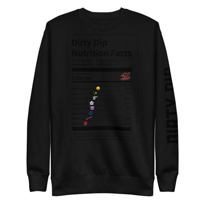 DIRTY DIP BLK Nutrition Table Unisex Sweater