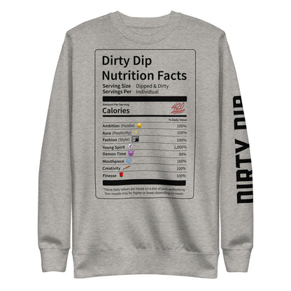 DIRTY DIP BLK Nutrition Table Unisex Sweater