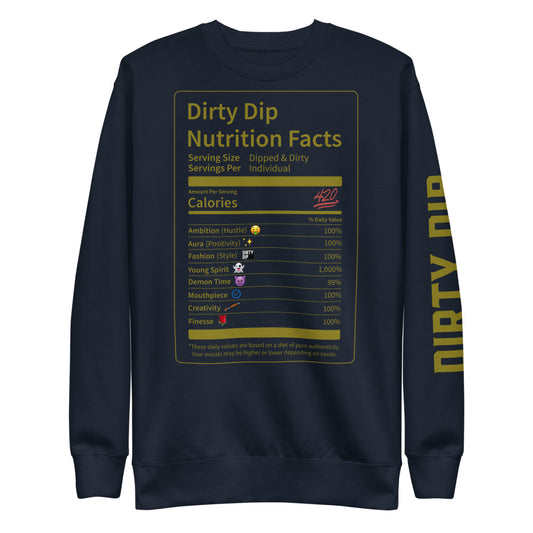 DIRTY DIP GLD Print Nutrition Table Unisex Sweater
