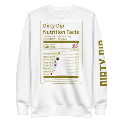 DIRTY DIP GLD Print Nutrition Table Unisex Sweater